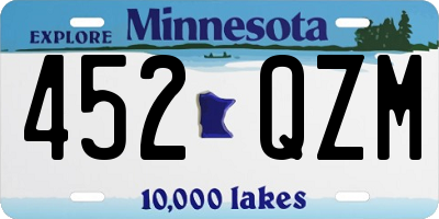MN license plate 452QZM