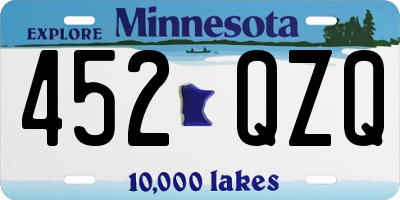 MN license plate 452QZQ