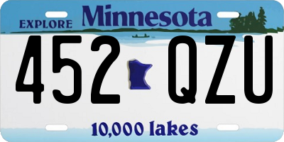 MN license plate 452QZU
