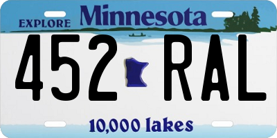 MN license plate 452RAL