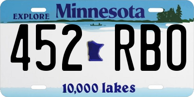 MN license plate 452RBO