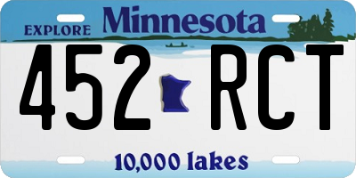 MN license plate 452RCT