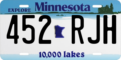 MN license plate 452RJH
