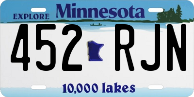 MN license plate 452RJN