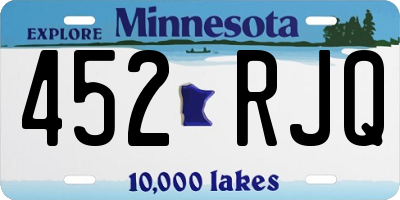 MN license plate 452RJQ