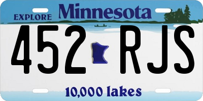 MN license plate 452RJS