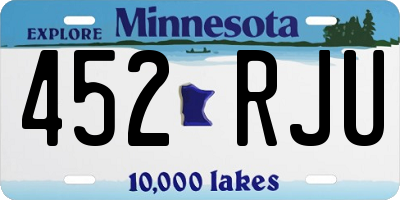 MN license plate 452RJU