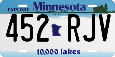 MN license plate 452RJV