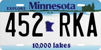 MN license plate 452RKA