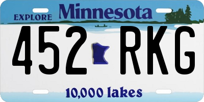 MN license plate 452RKG