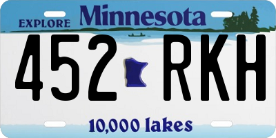 MN license plate 452RKH