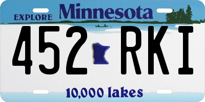 MN license plate 452RKI