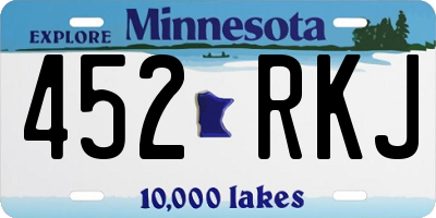 MN license plate 452RKJ
