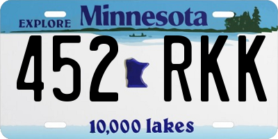 MN license plate 452RKK
