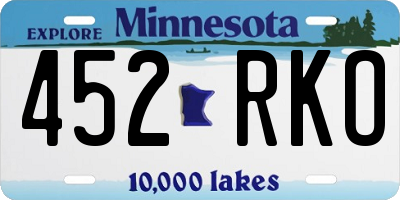 MN license plate 452RKO