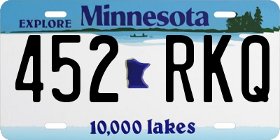 MN license plate 452RKQ