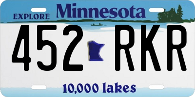 MN license plate 452RKR