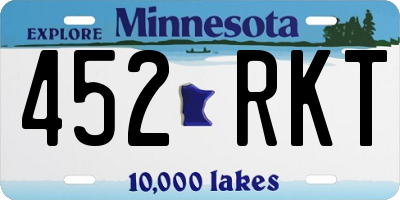 MN license plate 452RKT