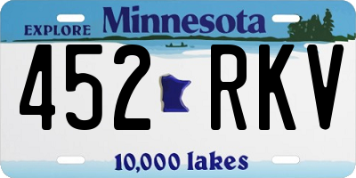 MN license plate 452RKV