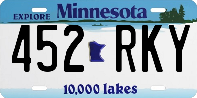 MN license plate 452RKY