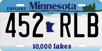MN license plate 452RLB