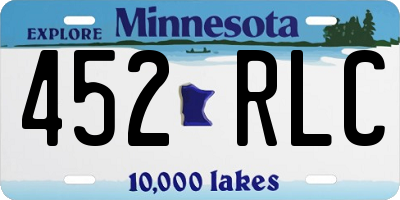 MN license plate 452RLC