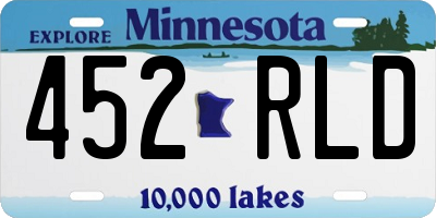 MN license plate 452RLD