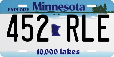 MN license plate 452RLE