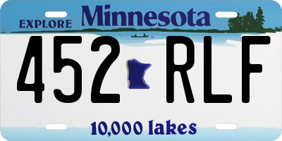 MN license plate 452RLF