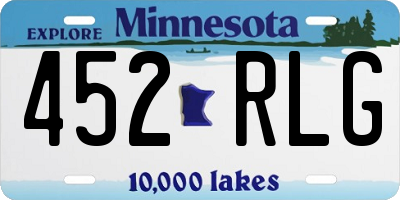 MN license plate 452RLG