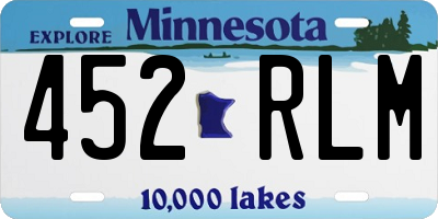 MN license plate 452RLM