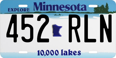 MN license plate 452RLN