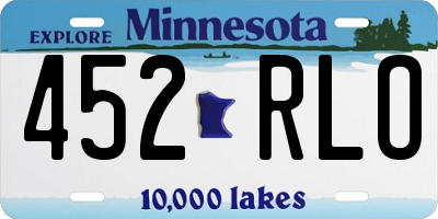 MN license plate 452RLO