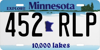 MN license plate 452RLP