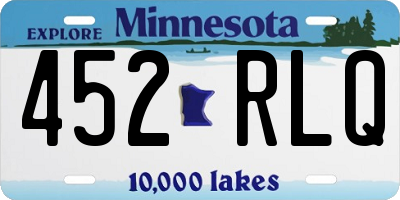 MN license plate 452RLQ