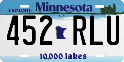 MN license plate 452RLU