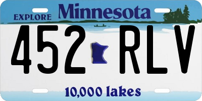 MN license plate 452RLV
