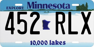 MN license plate 452RLX