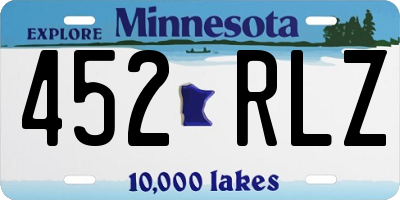 MN license plate 452RLZ