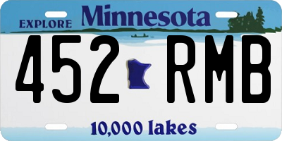 MN license plate 452RMB