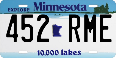 MN license plate 452RME