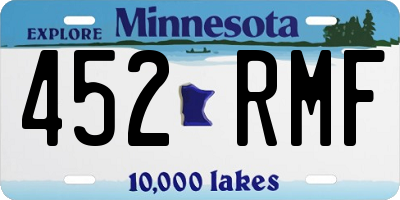 MN license plate 452RMF