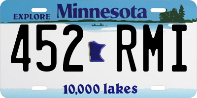 MN license plate 452RMI