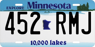 MN license plate 452RMJ