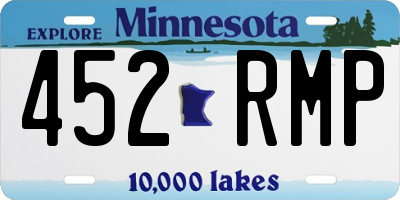 MN license plate 452RMP
