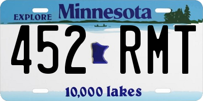 MN license plate 452RMT