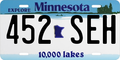 MN license plate 452SEH