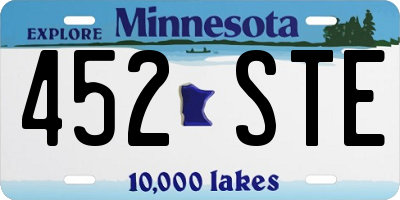 MN license plate 452STE