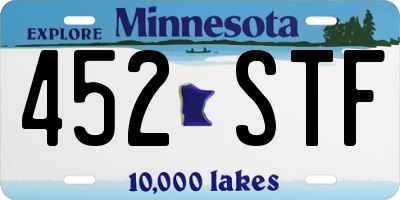 MN license plate 452STF