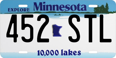 MN license plate 452STL
